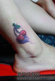 красива краса ноги вишневий татуювання візерунок