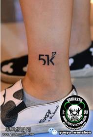 5K na Tattoo pattern gležnja