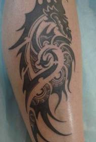 Tatuaggio del drago totem delle gambe