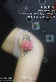 Vackra rosa tatuering tatuering mönster