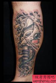 modello di tatuaggio braccio robotico gamba