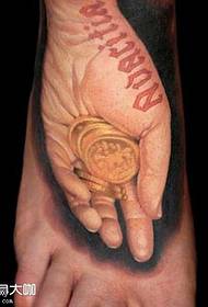 стапало рака златна монета тетоважа шема