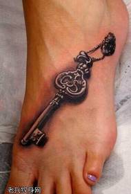 voet swart sleutel tattoo patroon