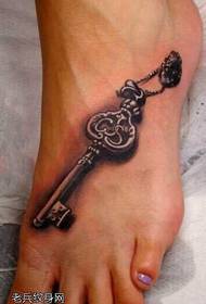 Fouss schwaarze Schlëssel Tattoo Muster