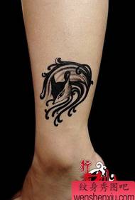 dívčí krásné nohy totemy malý Fox tetování vzor