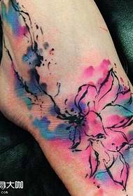 noha barva lotus tetování vzor