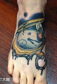 modello del tatuaggio della sveglia del piede