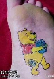 Modello di tatuaggio orso carino dipinto