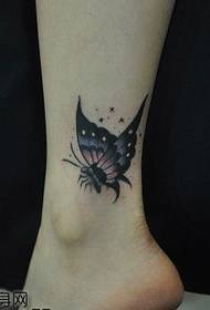 pernas de beleza fermoso patrón de tatuaxe de bolboreta