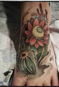 Patrón de tatuaje de cactus