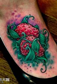 foot strawberry tattoo pattern