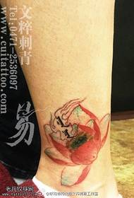 Ankles of Sanskrit Lotus Tattoo patroon