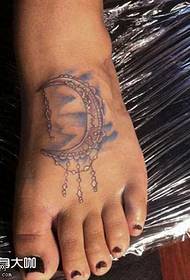 Modello del tatuaggio della luna del piede