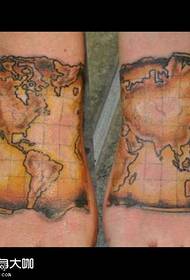Modello di tatuaggio mappa antica