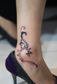 foot beautiful totem vine tattoo