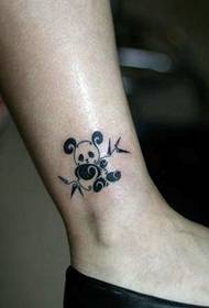 dekleta noge srčkan vzorec tetovaže totem panda