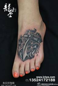 voetpunt steek gemiddeld dominant anker tattoo patroon