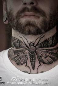 padrão de tatuagem de vespa de esboço de estilo europeu e americano de pescoço