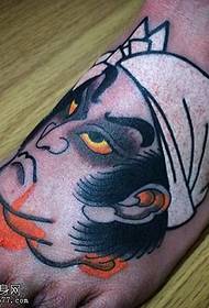 Modello di tatuaggio ritratto del piede
