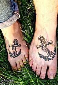 noha Kotva tetování vzor