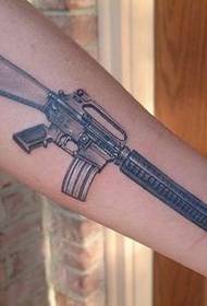 mudellu di tatuaggi di pistola di bracciu