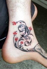 nožni cvet vinske trte totem tattoo vzorec