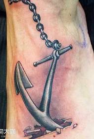 modello del tatuaggio dell'ancoraggio del piede