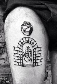 Pòt style Ewopeyen ak Ameriken konfyans nan Bondye a siy modèl tatoo