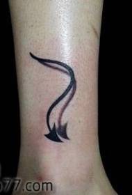 miguu mbadala maarufu totem pepo mkia tattoo muundo