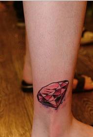 Persönlichkeit weiblichen Knöchel schöne Farbe Diamant Tattoo Muster Bild