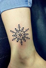 docela malé sněhové vločky tetování na bosé nohy Qin