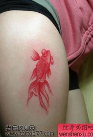 Schönheit Beine kleiner Goldfisch Tattoo-Muster