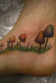 modèle de tatouage de champignon de pied