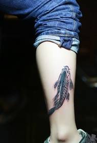 aṣa kokosẹ ẹlẹwa ẹlẹwa ti o ni ẹwa lẹwa ti aṣa ara squid tattoo aworan