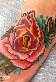 modello del tatuaggio del blocco del cuore del piede