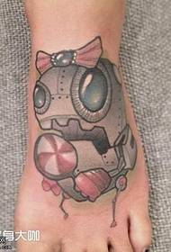 modello di tatuaggio gatto macchina del piede