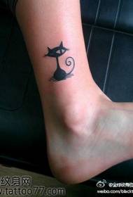 noga slatka slatka totem mačka tetovaža uzorak