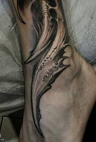 3D modèl tatoo mekanik ki pentire sou cheviy la