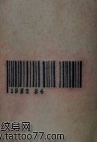 bellissimo modello di tatuaggio con codice a barre