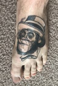 Тетоважа мајмун машка нога мајмунска слика за тетоважа