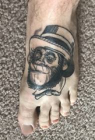 Tattoo ape mannlig fot ape tatoveringsbilde