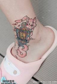 modello di tatuaggio di colore bella luce 48332 - piccola e bella immagine di tatuaggio totem luna alla caviglia