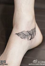 classic beautiful feather tattoo pattern