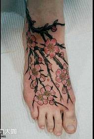 fot plommon tatuering mönster