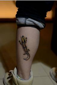 moda personalità pede bellu aspettu culore gecko tattoo picture picture