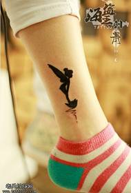 female ankle small ທູດສະຫວັນຮູບ tattoo