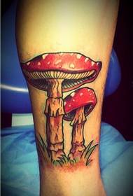tyylikäs nilkka kaunis väri sieni tatuointi kuvio kuva