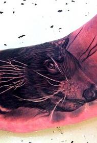 boys feet classic beautiful animal head tattoo pattern picture
