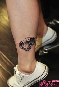noga hudič srce ustvarjalna tetovaža slika