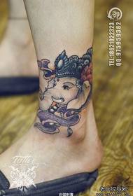 naisten värillinen nilkan tatuointikuvio 49628-naisen nilkan väri yksisarvinen tatuointikuva
